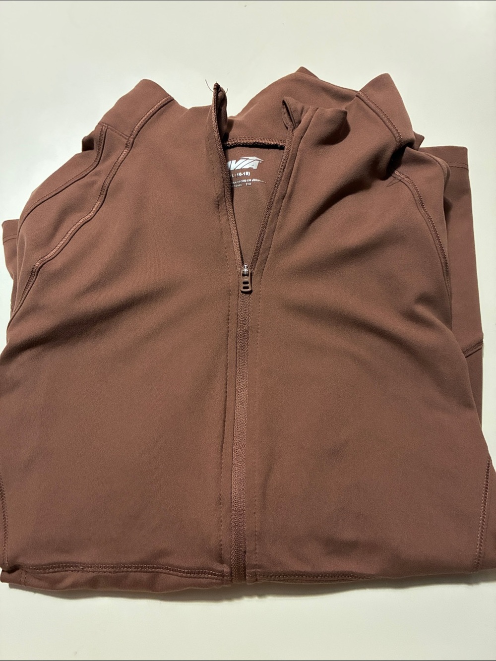 Avia Men's Brown Full-Zip Performance Jacket